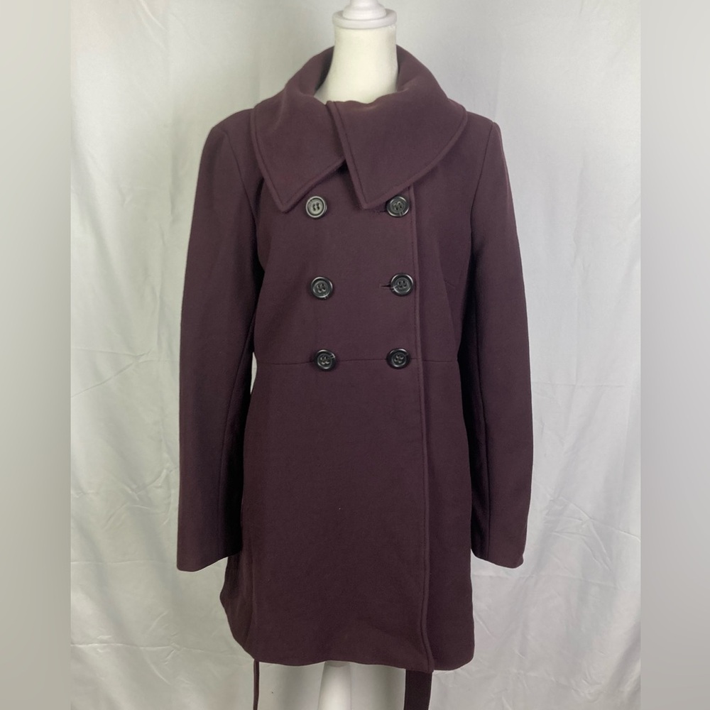 J. Crew Size 16 Classic Lady Day Coat in Italian Double Cloth Wool Blend Purple
